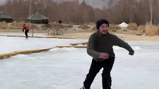 Ladakh&rsquo;s Frozen Wonderland | Kids Training in Ice Hockey & Skating at Gobuk Lake, Leh Ladakh