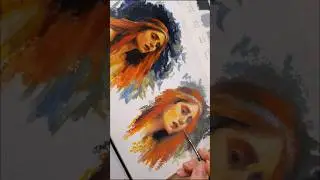 blending oil pastels... but with a brush and linseed oil #sketchbook #oilpastel #oilpasteldrawing