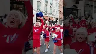 LADIES IN RED AT NEW YEARS DAY PARADE | #shorts #newyearday #carnival