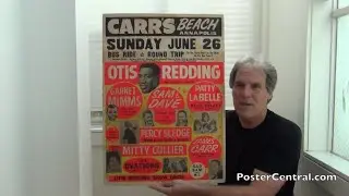 Otis Redding 1966 Giant Window Card – Carr’s Beach, Maryland