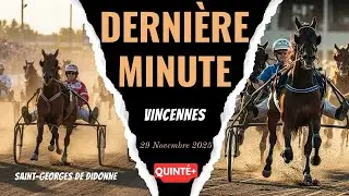 S&eacute;lection CHEVAUX de Derni&egrave;re minute du quint&eacute; 29 Novembre #quint&eacute; #attel&eacute; #trot #vincennes #tocard