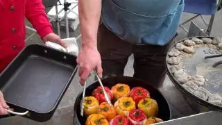 Sweet Sausage & Sticky Rice Stuffed Bell Peppers