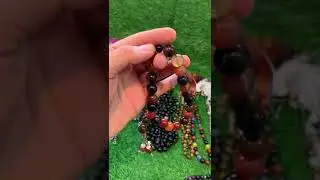 Mix Aqeeq Stone Tasbeeh | Mix Agate Stone Beads #2023 #mixed #stonesasmr #trending