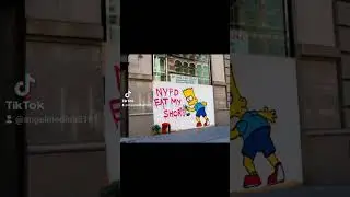 SIMPSONS GRAFFITI! #nycgraffiti #graffitinyc #graffitiart #art #tagging #nyc #420 #simpsons #bart