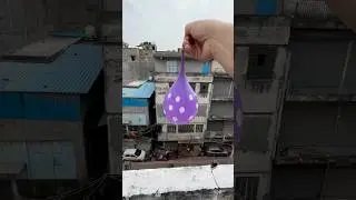 Throwing WaterBalloon From High Building 💥🤯💦 Blast or Fail #waterballoon #poppballons #ballon