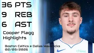 NBA - Cooper Flagg Highlights - Boston Celtics vs Dallas Mavericks - 02/03/2026