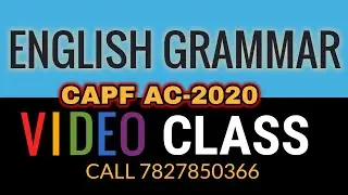 ENGLISH GRAMMAR CLASS IN AVKS ACADEMY DELHI  #CAPFAC2020  #DELHI