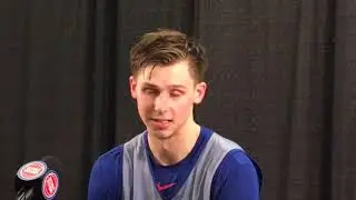 Michigan State&rsquo;s Matt McQuaid works out for Pistons