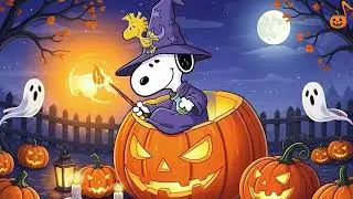 Snoopy&rsquo;s Magical Halloween Days 🎃 Relaxing Music Autumn Beats 🍁 Calm Piano Jazz to Unwind & Focus
