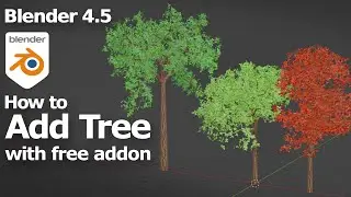 Бесплатный аддон Blender 4.5 Tree Generator