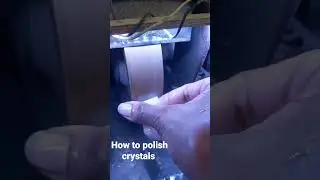 how to polish crystals #gemcutting #gemcutter #lapidary #gems #gemstones #faceting #gemstone