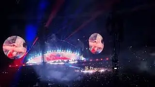 Coldplay Wembley Stadium view from block 217 2nd row seat 93  16.08.2022