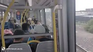 Metro train from the new Arden station to Footscray through the tunnel. Melbourne.
