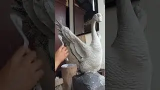 Contemporary Cement Sculpting - Sculpting a Swan with Balinese Ornaments