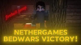 DUB with FIREBALL JUMP in NETHERGAMES BEDWARS #minecraft #bedwars 