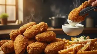CRISPIEST EVER Chicken Wings & Fries (The Secret to No More Soggy Wings!)