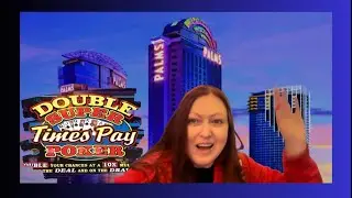 That Was Great! Single Line Double Super Times Pay at Palms, Las Vegas! #videopoker,#casino,#slots 