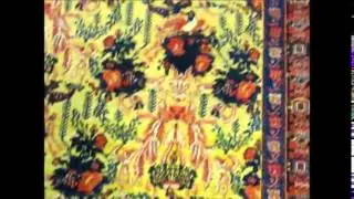 Antique Senneh carpet with seven color silk warp