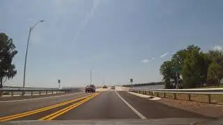 Driving Across The Howey Bridge - Little Lake Harris - Florida