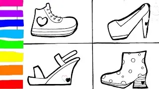 Drawing, painting and colouring girls shoes and sandles collection charmitvshow kidsandtoddlers 