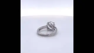Silberring Silber 925 Zirkoniaring wei&szlig; Damenschmuck