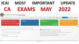ICAI MOST IMPORTANT UPDATE | HOW TO DOWNLOAD CA Exam Form Declarations for May 2022 Exams