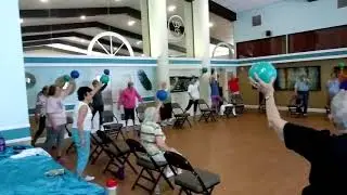 Morning exercise class at Waterman Village, led by our wellness director Michell. Great group!