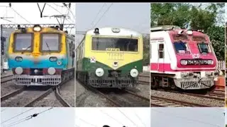 Three Phase Yellow Face EMULocal TrainsArrival & Departure |Indian Railways