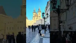 Tyn View  #Prague #TynChurch #OldTownPrague #schorts #travelshorts  #PragueVibes#PragueTravel
