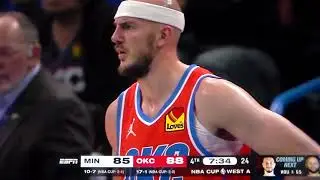 Flagrant 1 foul on Rudy Gobert vs. Oklahoma City Thunder;  OKC's Alex Caruso shoots free throws