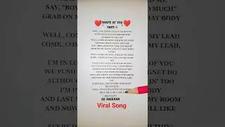 Shape Of You ~ Ed Sheeran Song Lyrics #lyrics #song #shapeofyou #edsheeran @EdSheeran