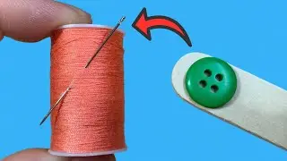 Thread a Needle in Seconds Using This Simple Wooden Stick Trick!
