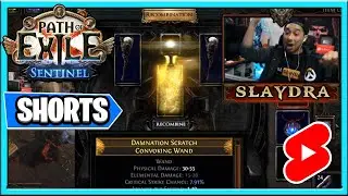 Создание Path Of Exile с помощью Sentinel Weapon Recombinator 3.18 Lucky +1 +1 Wand Shorts #shorts