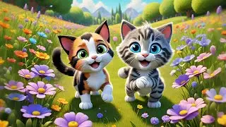 Three Baby Kittens Sing the Colors | Color Song for Kids | Nursery Rhymes and Learning Fun