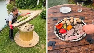 BBQ table for Backyard! Cool projects to Improve your Backyard Look
