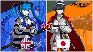 ENGLISH vs JAPANESE Voice Comparison - The Hundred Line: Last Defense Academy