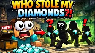 A mysterious diamond robbery 😧 with me in Minecraft pt#5