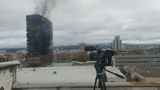 Vjesnikov neboder 18.11.2025. u plamenu
