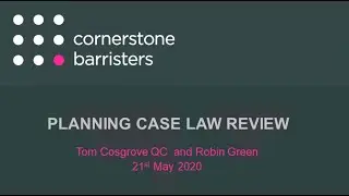Webinar - Planning Case Law Review