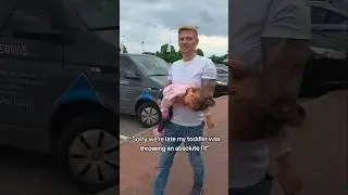 Sorry we're late, my toddler was throwing an fit #shorts