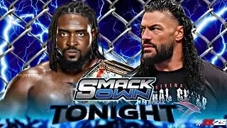 Roman Reigns vs Oba Femi Wwe SmackDown 06 Feb 2026 Steel Cage Wwe2k25 Simulation - FULL MATCH
