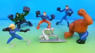 2007 FANTASTIC 4 RISE OF THE SILVER SURFER SET OF 6 BURGER KING MOVIE COLLECTIBLES VIDEO REVIEW