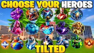 FORTNITE Heroes Tilted Zone Wars🎯 35+ Different Powerups! (NOT RANDOM) MAP CODE: 4572-7702-5856