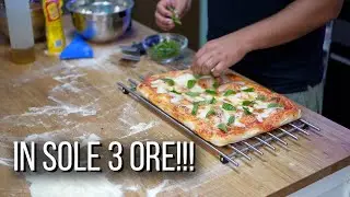 Pizza in teglia ad alta idratazione in 3 ORE!!! Come fare l'impasto perfetto in poco tempo.