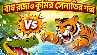 বাঘ রাজা ও কুমির সেনাপতির গল্প🐯🐊II animation cartoon golpo II #banglacartoon #2danimation 