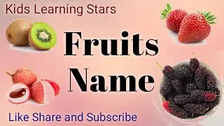 Fruits / Pre school / Spelling/Words/Learn Fruits Name /kids learning stars