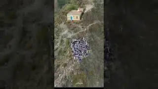 Masha Allah Amazing view of Eidul Adha Prayer in Yemen  in the hills    #eiduladhamubarak