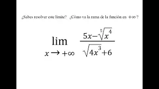 Límite del infinito cociente con raíces