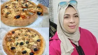 بيتزا سريعة جدا بلاعجن غير بالملعقة☺️🇲🇦👌 