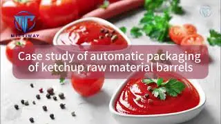 Automatic packaging case of ketchup raw materials barrels Poly Bag Inserter Machine